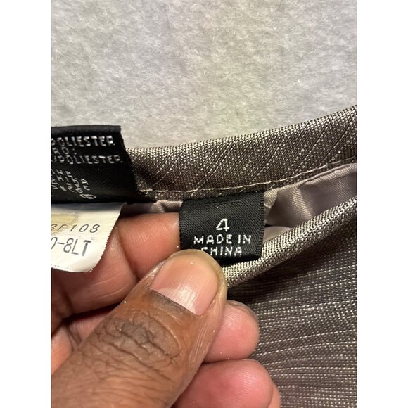 Kasper Womens Beige Pencil Skirt Size 4 Polyester - Picture 7 of 8